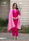 Florina Vol 1 By Vaniska Roman Silk Khatli Kurti With Bottom Dupatta Wholesale Online